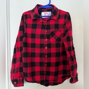 Justice size 8 button down lightweight flannel top